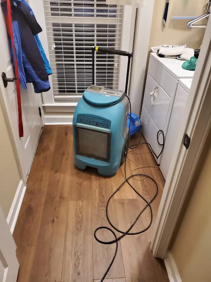 Commercial dehumidifier deployed for Flood Damage Cleanup in Piedmont